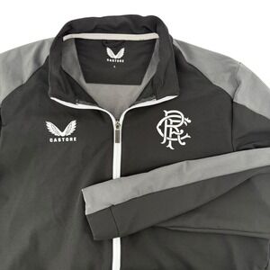 Castore Rangers FC Training Jacket Mens L Black Zip Up Track Jacket Football